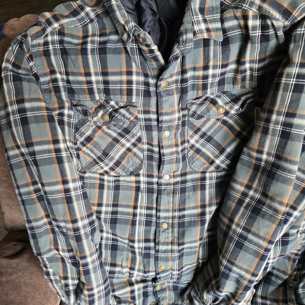 Wolverine Black and Gray Quilted-Lined Plaid Jacket